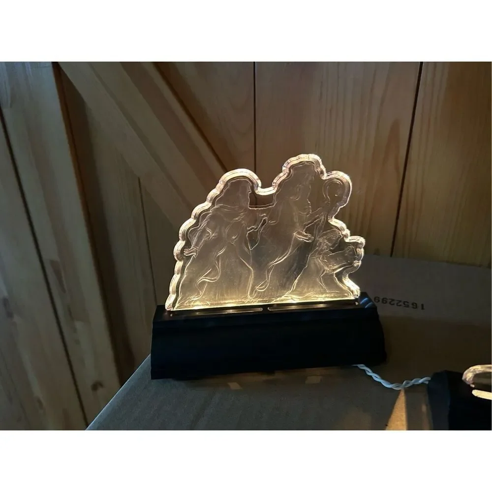 Light Up Nativity Set Christmas Holiday Vintage 1994 Crystalline Nativity Collec